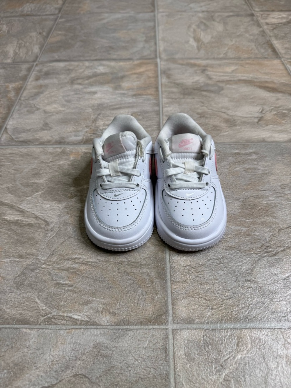 Nike Force 1 Low Easy On White Pink TD Shoe Size 5c White IF1674-104 Preowned